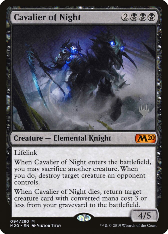 Cavalier of Night (Promo Pack) [Core Set 2020 Promos] | Gamers Paradise