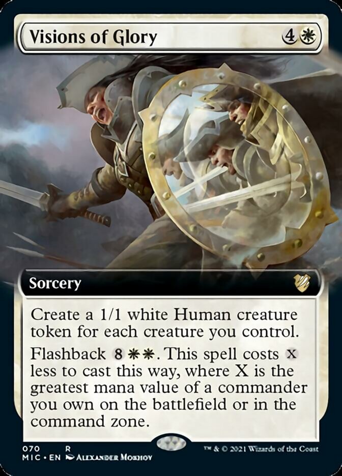 Visions of Glory (Extended Art) [Innistrad: Midnight Hunt Commander] | Gamers Paradise