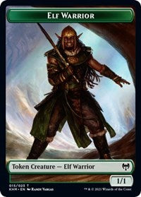 Elf Warrior // Zombie Berserker Double-Sided Token [Kaldheim Tokens] | Gamers Paradise