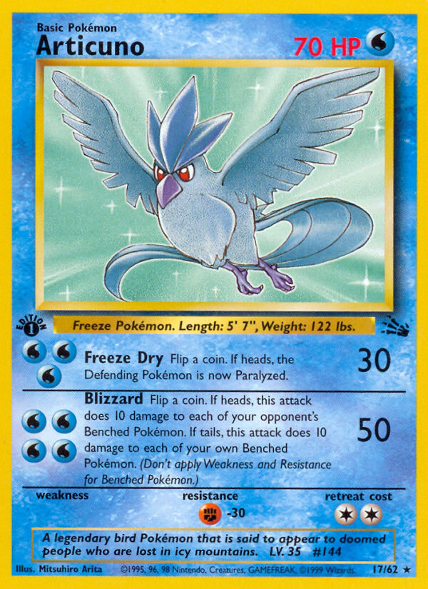 Articuno (17/62) [Fossil 1st Edition] | Gamers Paradise