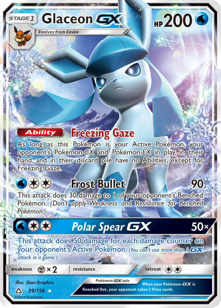 Glaceon GX (39/156) [Sun & Moon: Ultra Prism] | Gamers Paradise