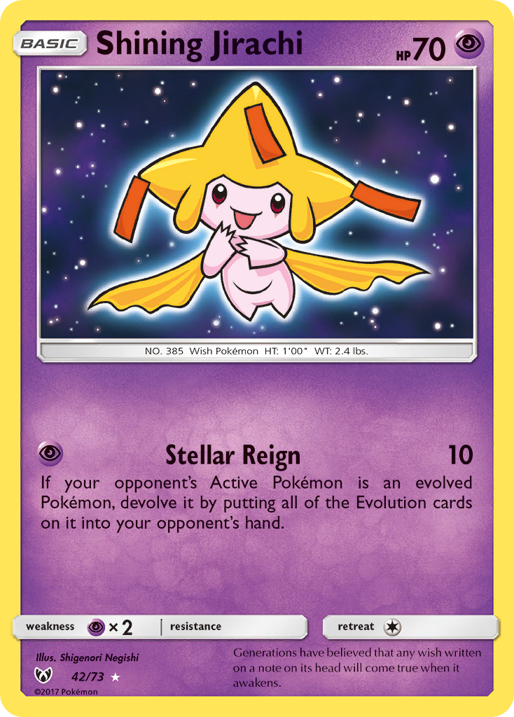 Shining Jirachi (42/73) [Sun & Moon: Shining Legends] | Gamers Paradise