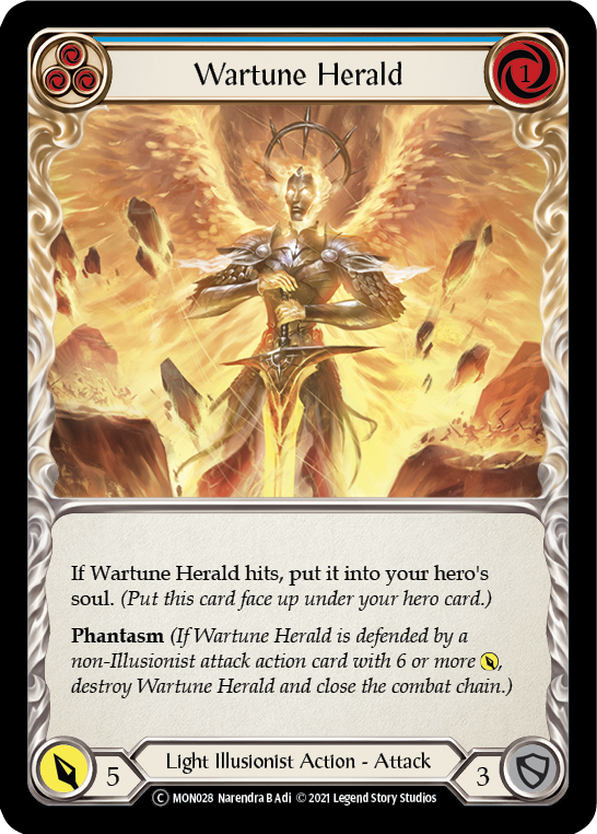 Wartune Herald (Blue) [U-MON028-RF] Unlimited Rainbow Foil | Gamers Paradise