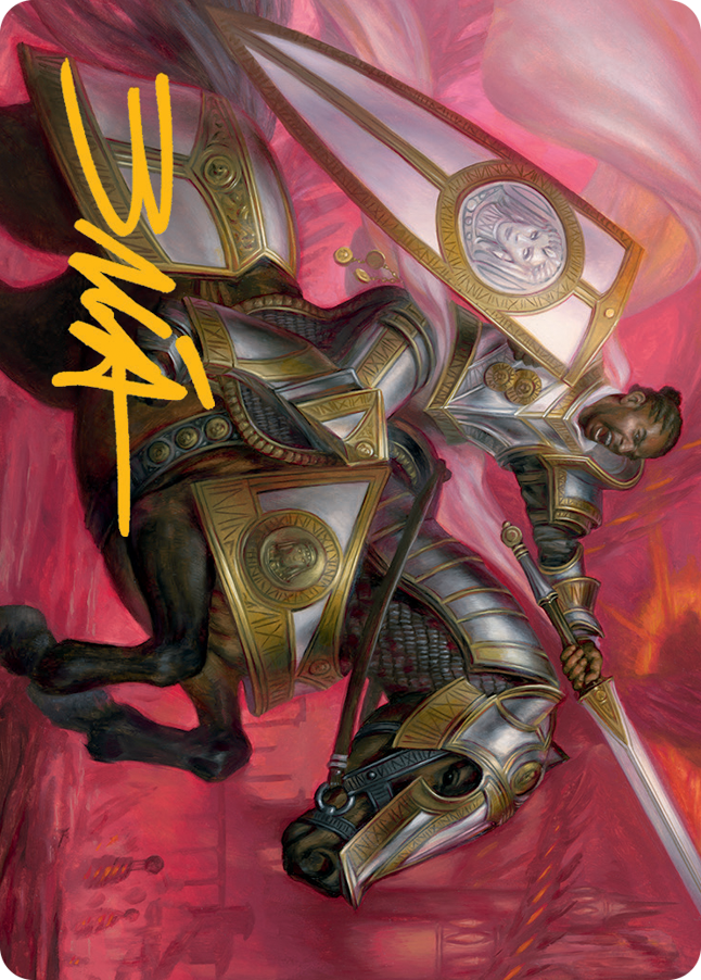 Sigiled Sentinel Art Card (Gold-Stamped Signature) [March of the Machine Art Series] | Gamers Paradise
