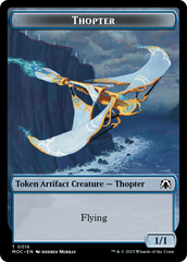 Thopter // Gold Double-Sided Token [March of the Machine Commander Tokens] | Gamers Paradise