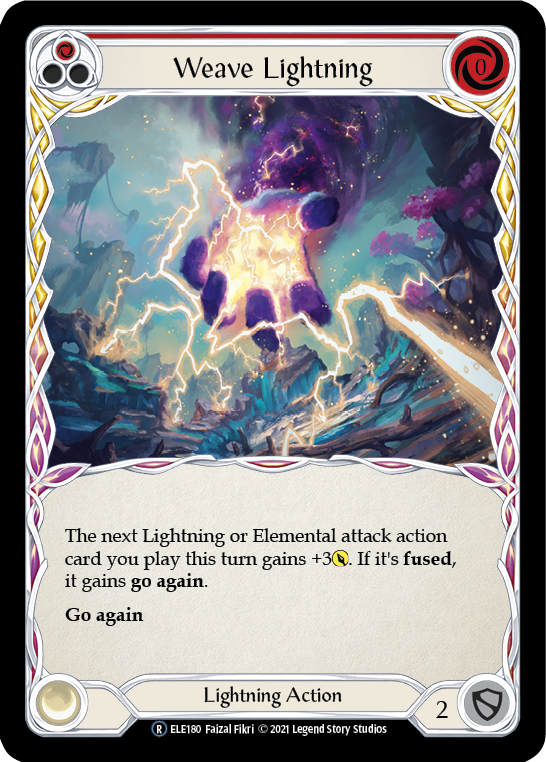 Weave Lightning (Red) [U-ELE180] Unlimited Rainbow Foil | Gamers Paradise