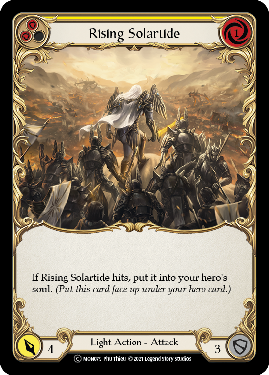 Rising Solartide (Yellow) [U-MON079-RF] Unlimited Rainbow Foil | Gamers Paradise