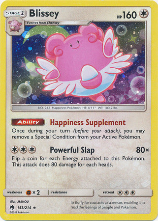 Blissey (153/214) (Cosmos Holo) [Sun & Moon: Lost Thunder] | Gamers Paradise