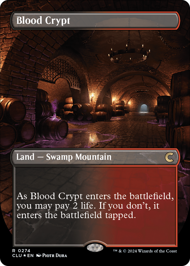 Blood Crypt (Borderless) [Ravnica: Clue Edition] | Gamers Paradise