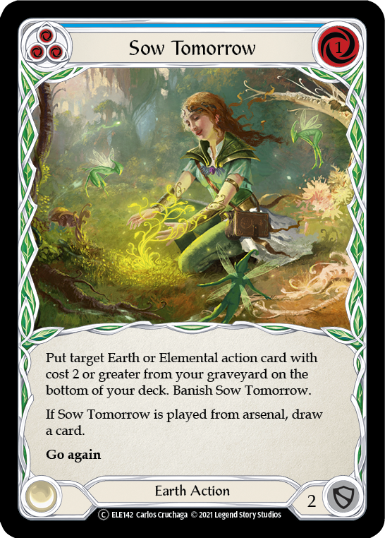 Sow Tomorrow (Blue) [U-ELE142] Unlimited Rainbow Foil | Gamers Paradise
