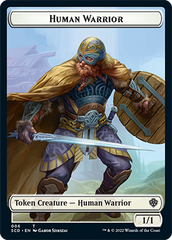 Saproling // Human Warrior Double-Sided Token [Starter Commander Decks] | Gamers Paradise