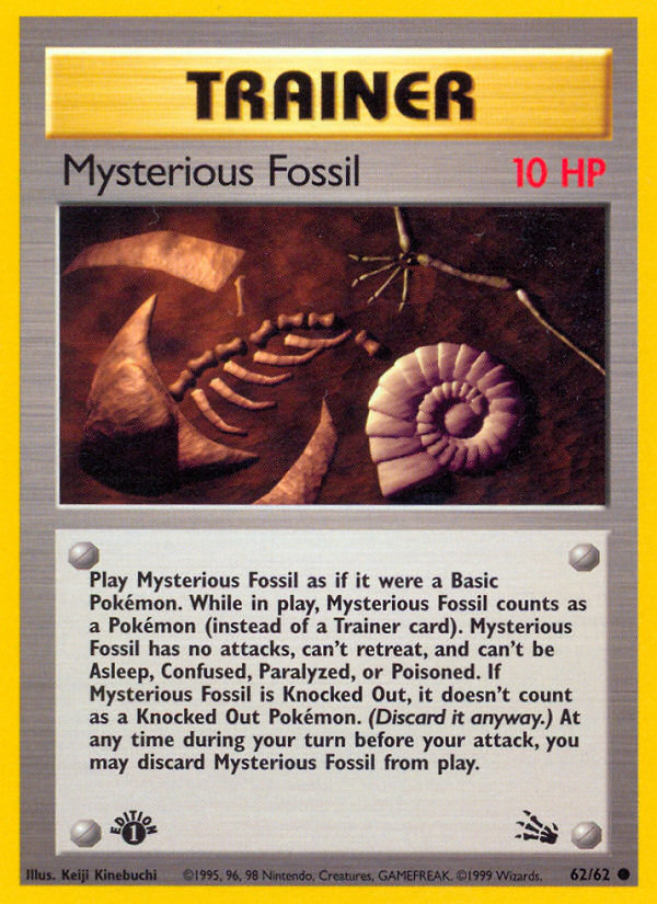 Mysterious Fossil (62/62) [Fossil 1st Edition] | Gamers Paradise