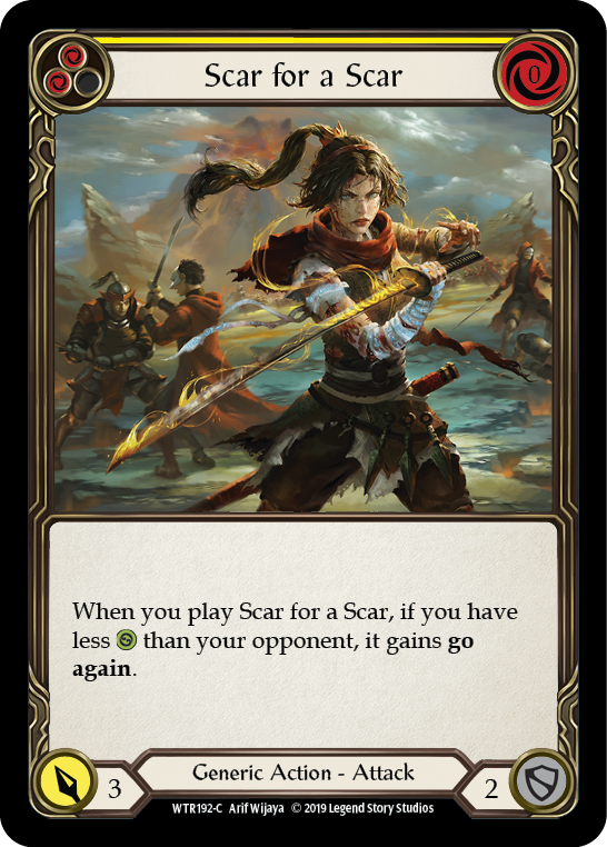 Scar for a Scar (Yellow) [WTR192-C] Alpha Print Rainbow Foil | Gamers Paradise