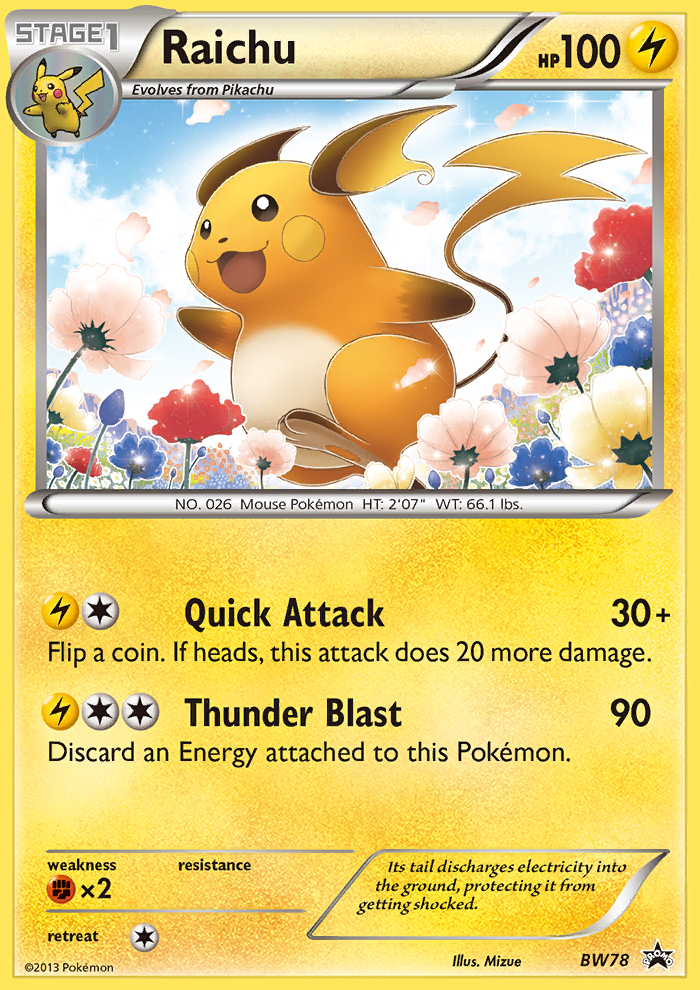 Raichu (BW78) [Black & White: Black Star Promos] | Gamers Paradise