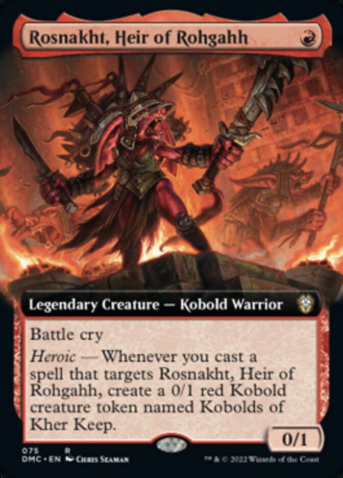 Rosnakht, Heir of Rohgahh (Extended Art) [Dominaria United Commander] | Gamers Paradise