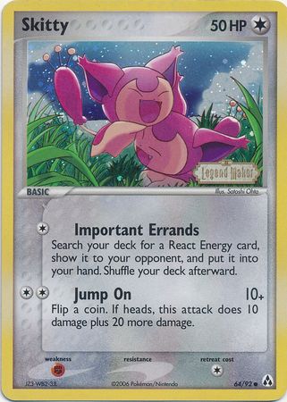 Skitty (64/92) (Stamped) [EX: Legend Maker] | Gamers Paradise