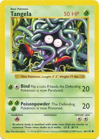 Tangela (66/102) [Base Set Shadowless Unlimited] | Gamers Paradise