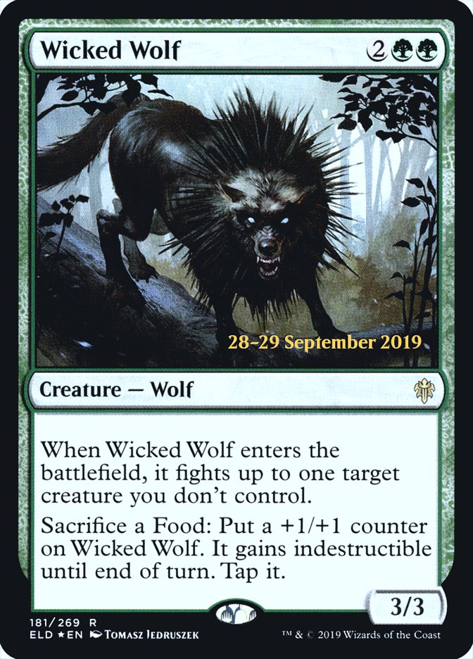 Wicked Wolf [Throne of Eldraine Prerelease Promos] | Gamers Paradise