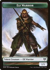 Elemental // Elf Warrior Double-Sided Token [Kaldheim Commander Tokens] | Gamers Paradise