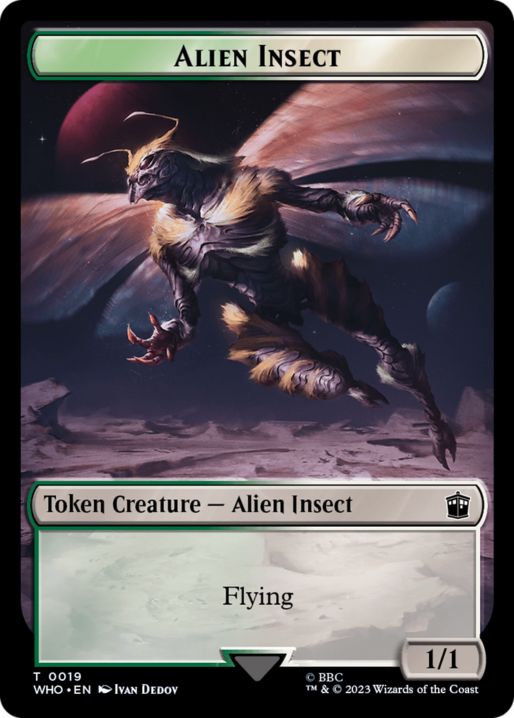 Mutant // Alien Insect Double-Sided Token [Doctor Who Tokens] | Gamers Paradise