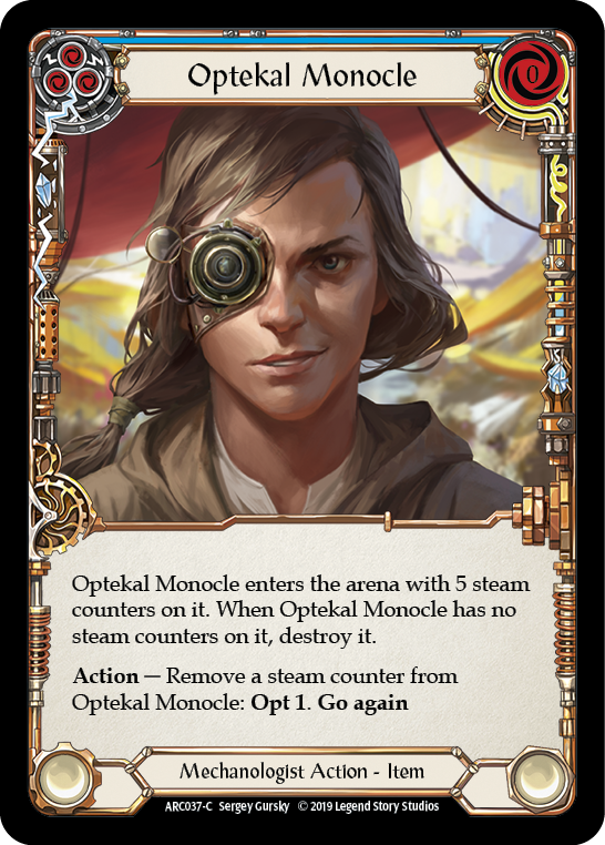 Optekal Monocle [ARC037-C] 1st Edition Rainbow Foil | Gamers Paradise