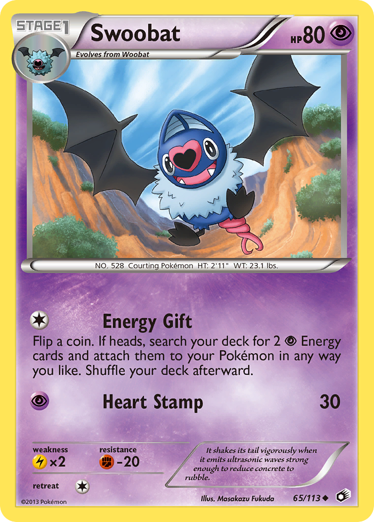 Swoobat (65/113) [Black & White: Legendary Treasures] | Gamers Paradise