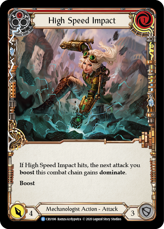 High Speed Impact (Red) [CRU106] 1st Edition Rainbow Foil | Gamers Paradise