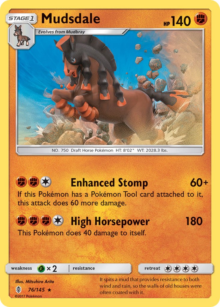 Mudsdale (76/145) (Prerelease Kit Exclusive) (Theme Deck Exclusive) [Sun & Moon: Guardians Rising] | Gamers Paradise