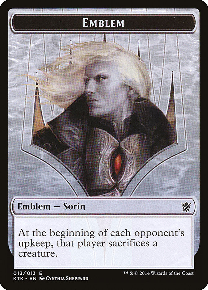 Sorin, Solemn Visitor Emblem [Khans of Tarkir Tokens] | Gamers Paradise
