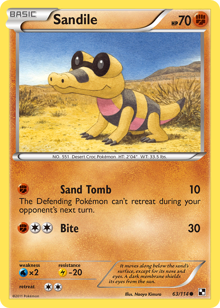 Sandile (63/114) [Black & White: Base Set] | Gamers Paradise