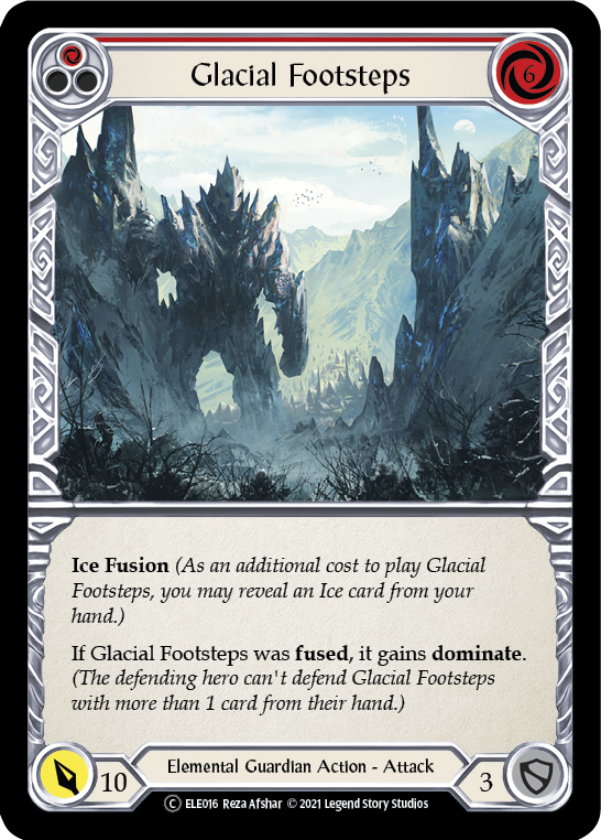 Glacial Footsteps (Red) [U-ELE016] Unlimited Rainbow Foil | Gamers Paradise