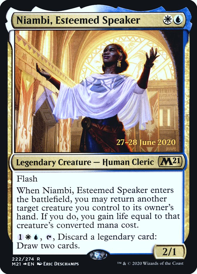 Niambi, Esteemed Speaker [Core Set 2021 Prerelease Promos] | Gamers Paradise