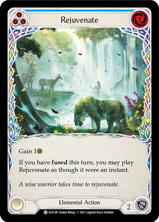 Rejuvenate (Blue) [ELE108] (Tales of Aria)  1st Edition Rainbow Foil | Gamers Paradise