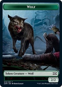 Wolf // Wurm (030) Double-Sided Token [Double Masters Tokens] | Gamers Paradise
