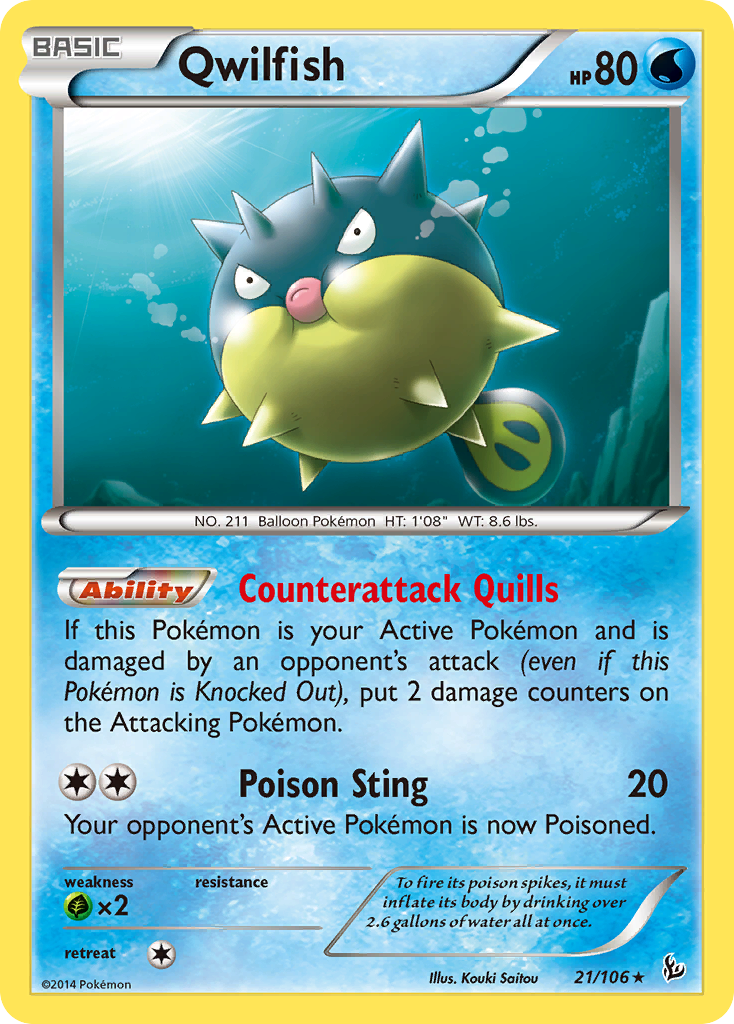 Qwilfish (21/106) [XY: Flashfire] | Gamers Paradise