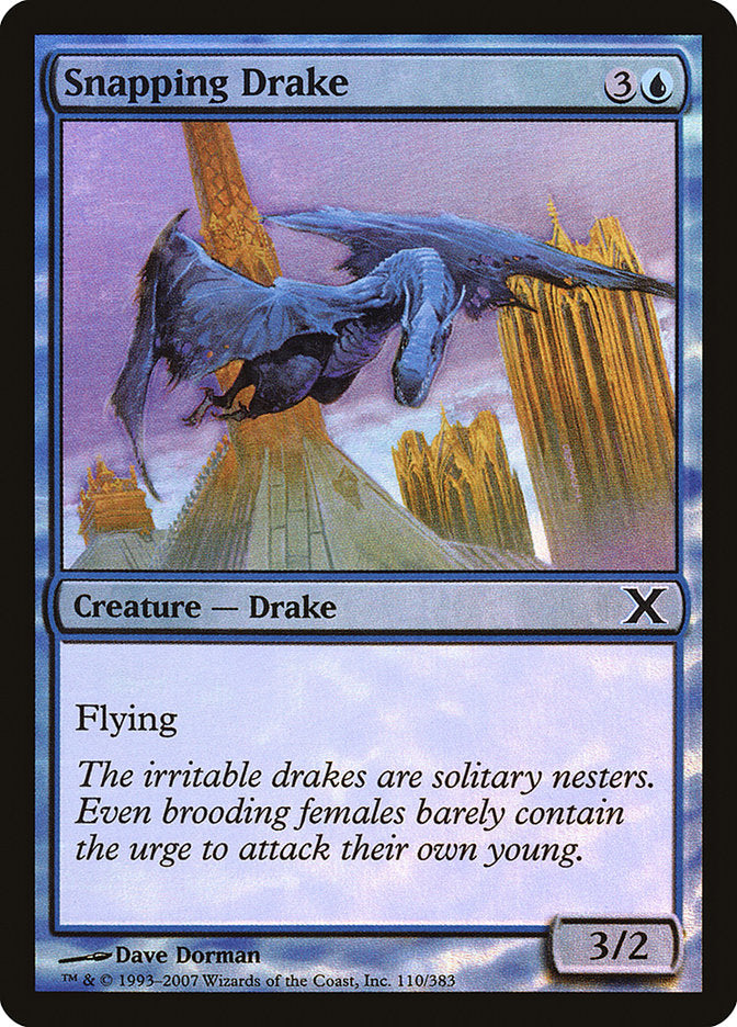 Snapping Drake (Premium Foil) [Tenth Edition] | Gamers Paradise