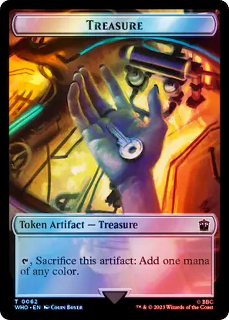 Copy // Treasure (0062) Double-Sided Token (Surge Foil) [Doctor Who Tokens] | Gamers Paradise