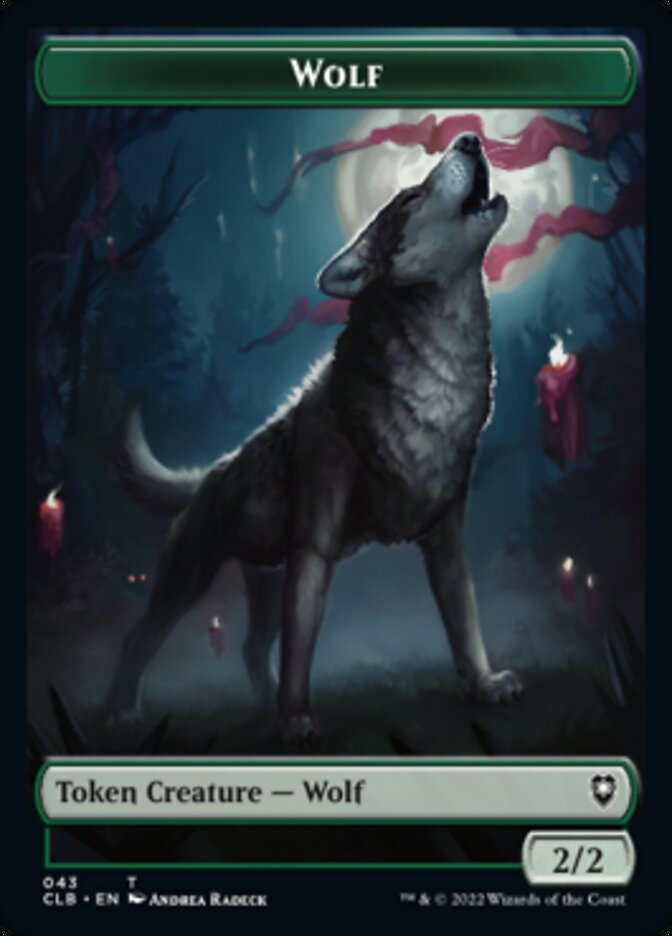 Wolf // Insect Double-Sided Token [Commander Legends: Battle for Baldur's Gate Tokens] | Gamers Paradise