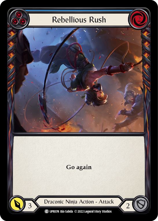 Rebellious Rush (Blue) [UPR074] (Uprising)  Rainbow Foil | Gamers Paradise