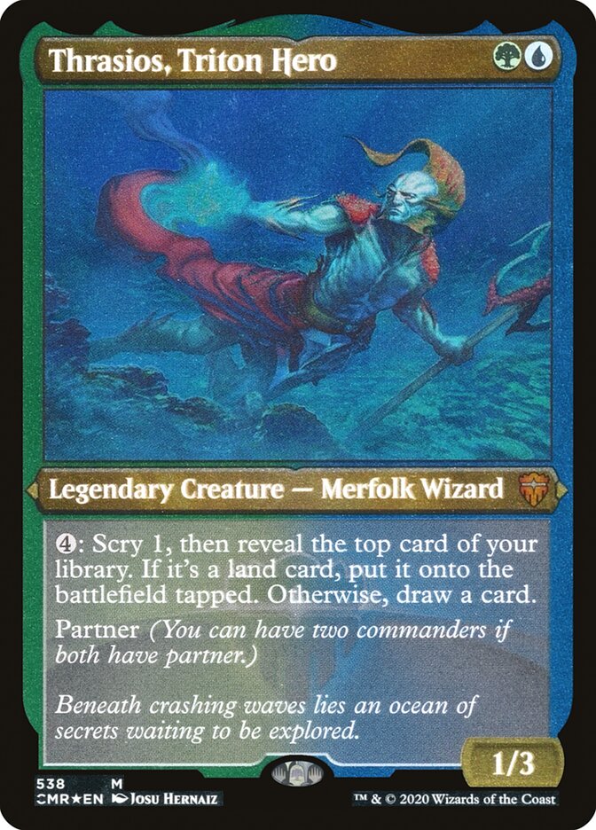 Thrasios, Triton Hero (Etched) [Commander Legends] | Gamers Paradise