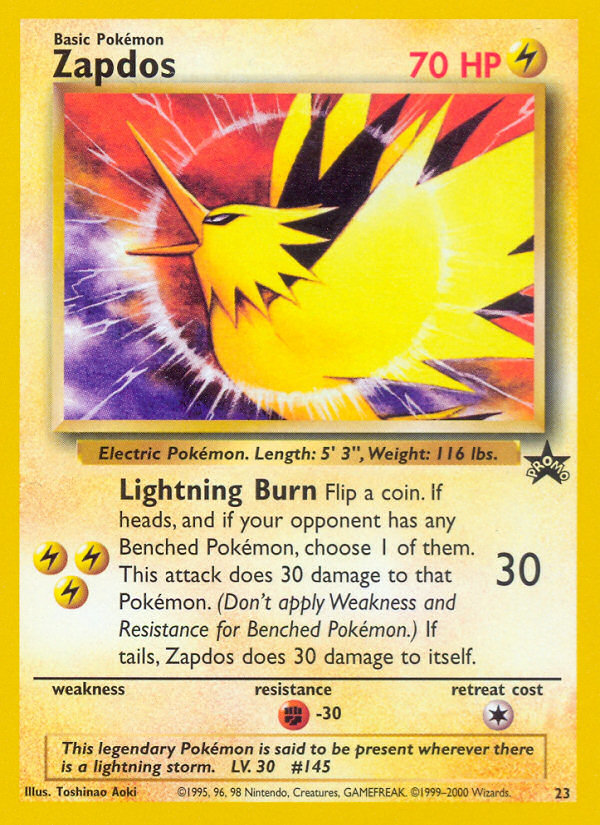 Zapdos (23) [Wizards of the Coast: Black Star Promos] | Gamers Paradise