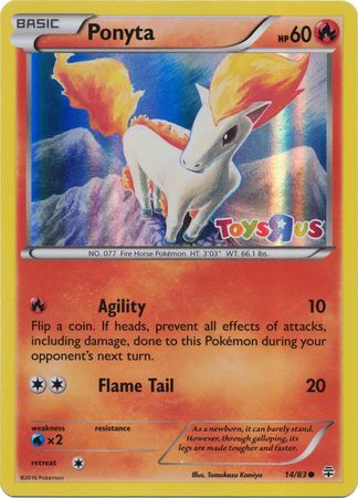 Ponyta (14/83) (Toys R Us Promo) [XY: Generations] | Gamers Paradise