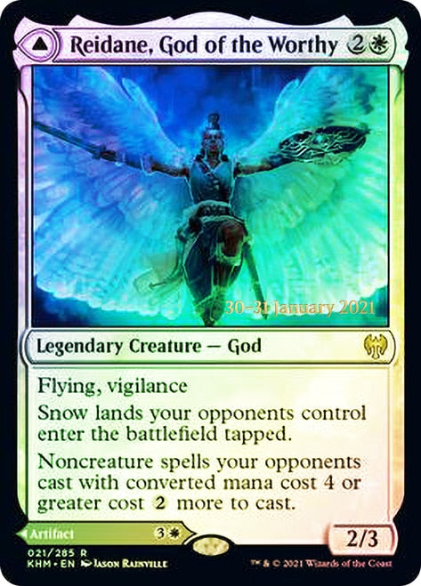 Reidane, God of the Worthy // Valkmira, Protector's Shield [Kaldheim Prerelease Promos] | Gamers Paradise