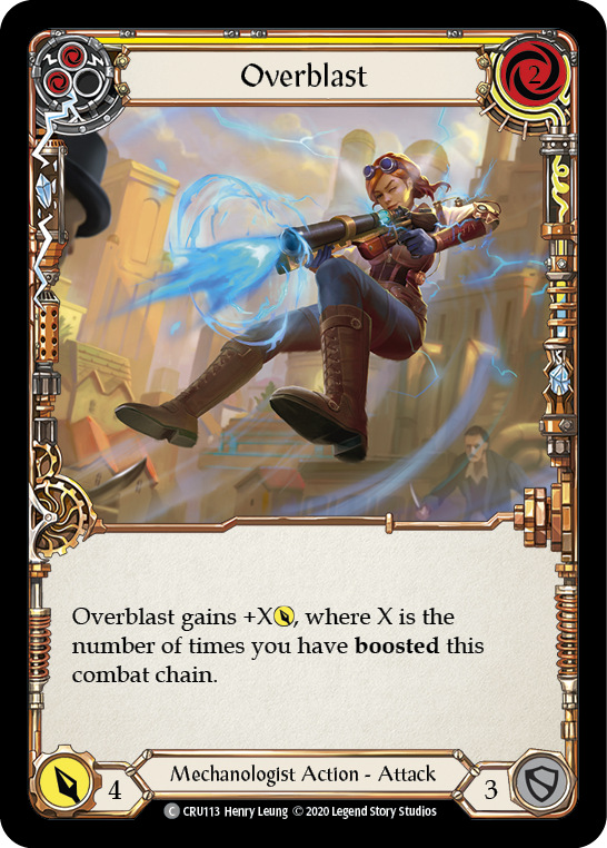 Overblast (Yellow) [CRU113] 1st Edition Rainbow Foil | Gamers Paradise