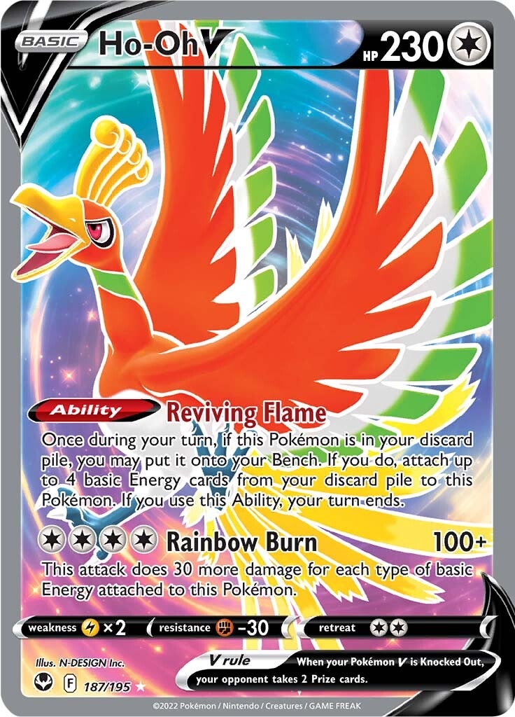 Ho-oh V (187/195) [Sword & Shield: Silver Tempest] | Gamers Paradise