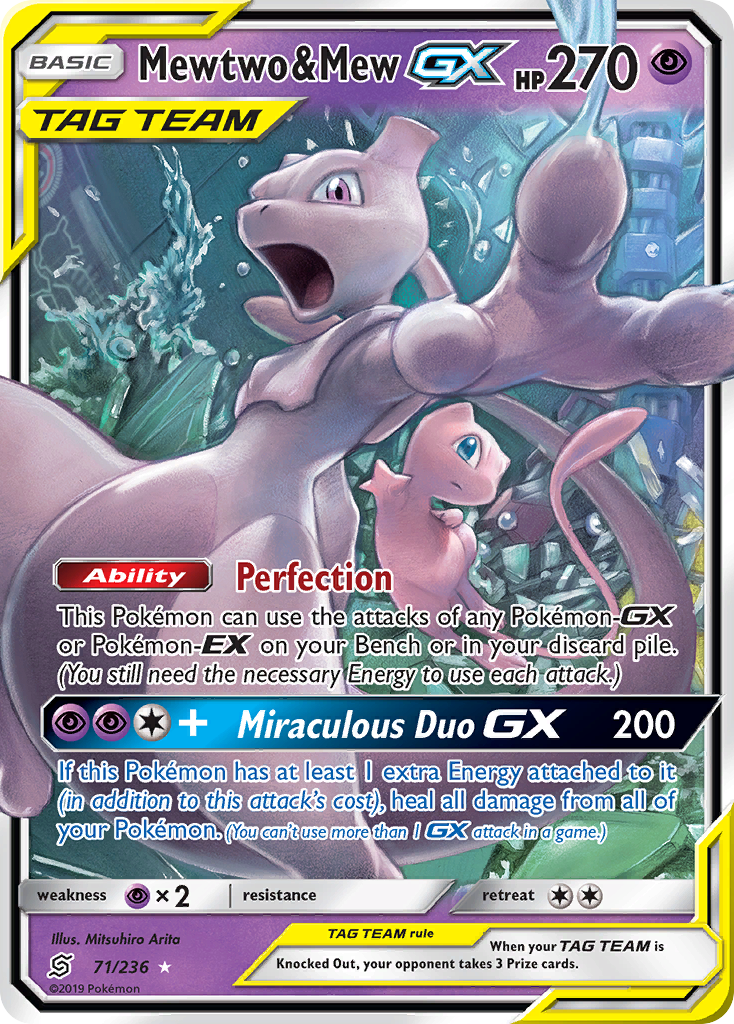 Mewtwo & Mew GX (71/236) [Sun & Moon: Unified Minds] | Gamers Paradise