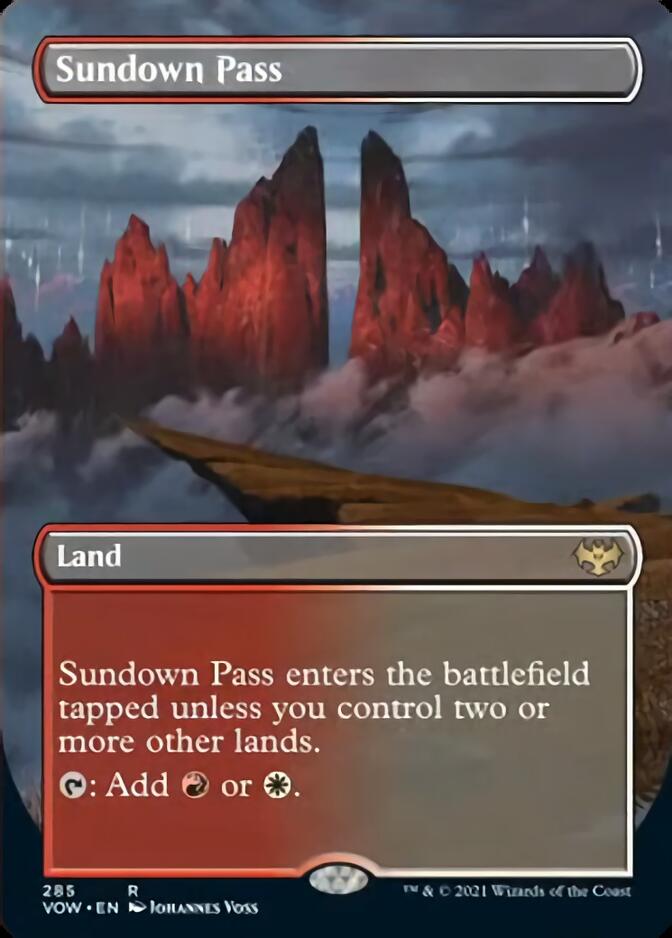 Sundown Pass (Borderless Alternate Art) [Innistrad: Crimson Vow] | Gamers Paradise