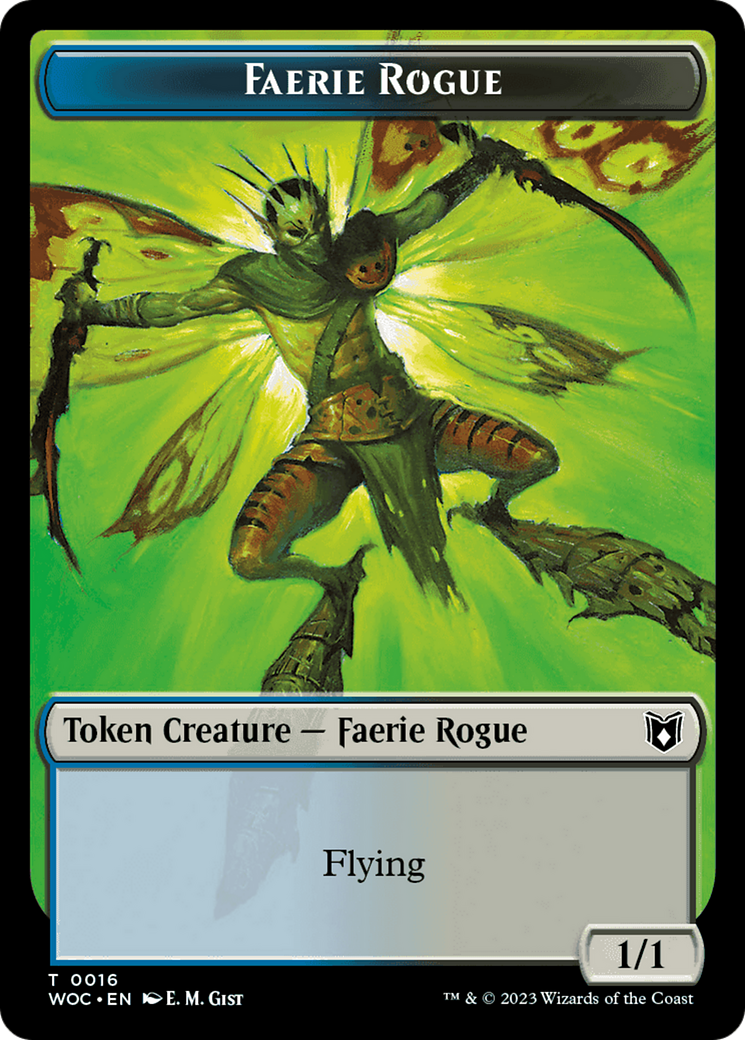 Faerie Rogue // Copy (0016) Double-Sided Token [Wilds of Eldraine Commander Tokens] | Gamers Paradise