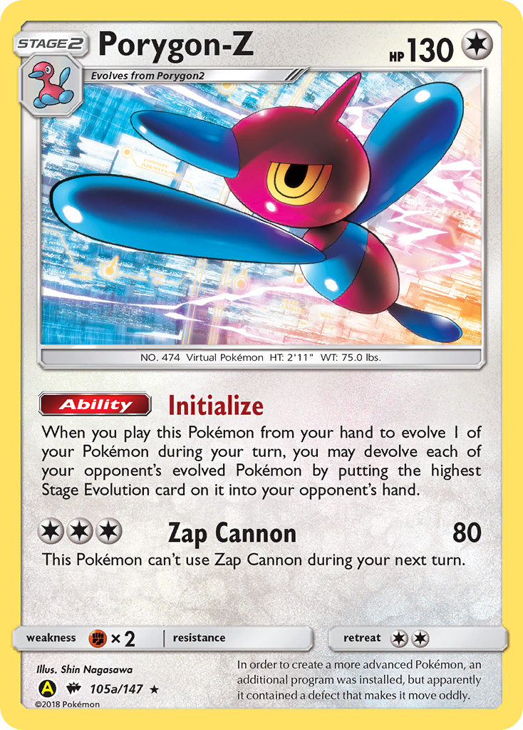 Porygon-Z (105a/147) (Alternate Art Promo) [Sun & Moon: Burning Shadows] | Gamers Paradise