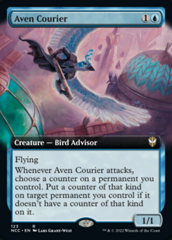 Aven Courier (Extended Art) [Streets of New Capenna Commander] | Gamers Paradise